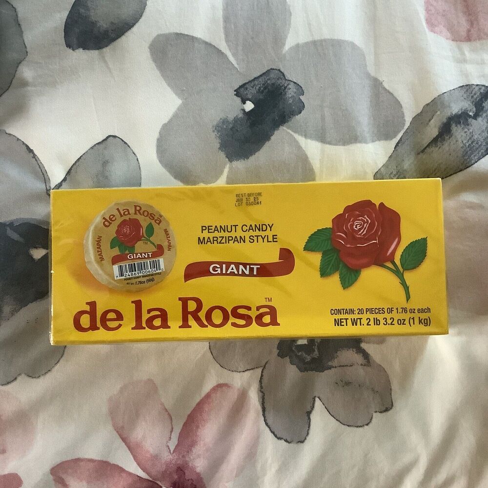 Mazapan De La Rosa Jumbo size Peanut's Confection 20-pcs box Net Wt 2-lb 3.2-oz